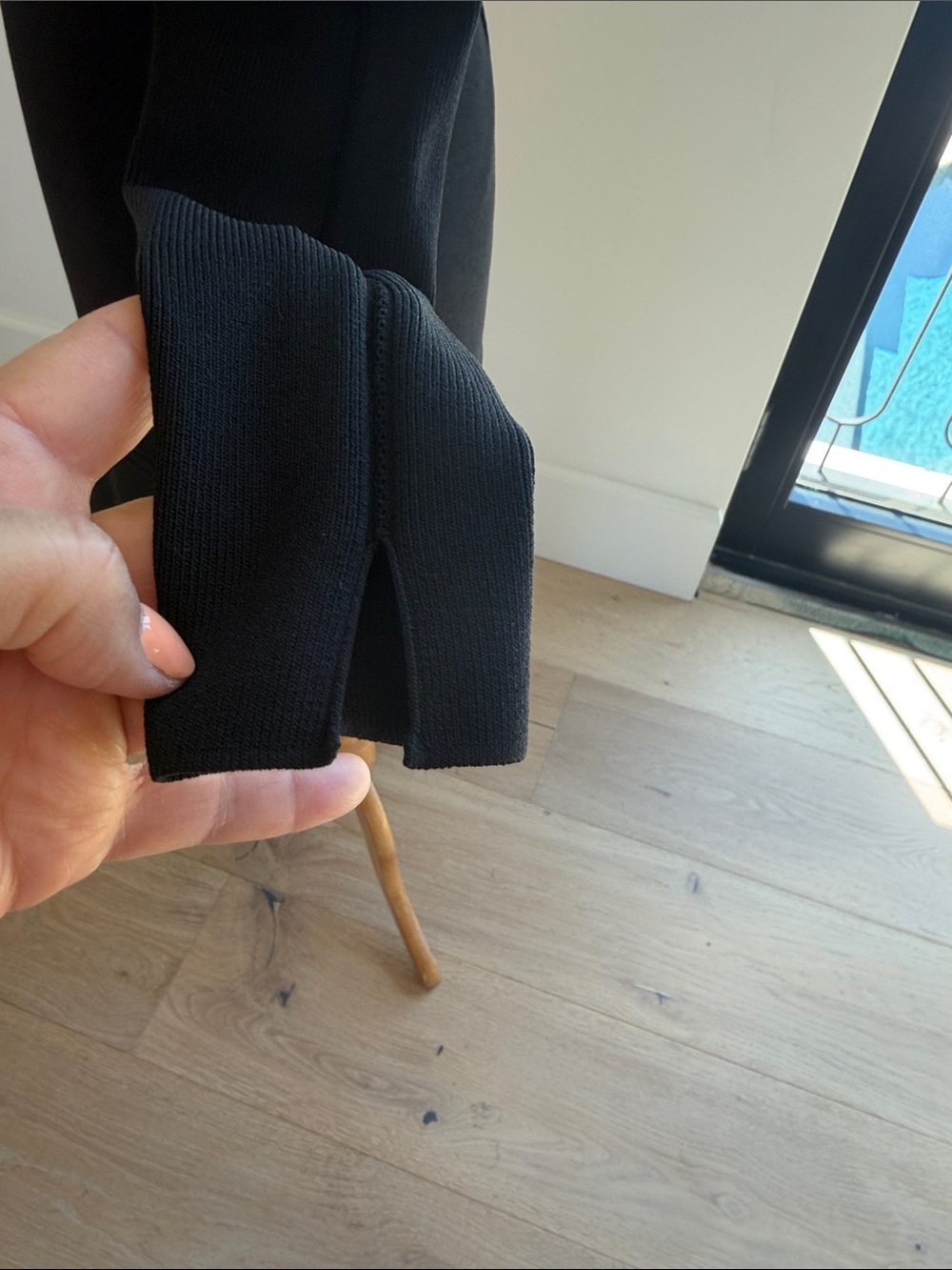 Zara knit Black Long-Sleeve Fit-and-Flare Dress - Picture 3 of 5